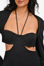 Misha Black/Crystal 'Adrienna' Cutout Bustier Dress Size S