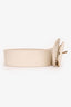 Zimmermann Off White Leather Wide Buckle Belt Size XS/S