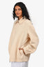 Vince Beige Cotton Zip Jacket Size L