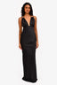 Lexi Black Deep V Neck 'Dulce' Dress Size S