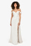 Katie May White Ruched 'Darcy' Gown Size XS