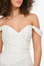 Katie May White Ruched 'Darcy' Gown Size XS