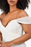 Katie May White Ruched 'Darcy' Gown Size L