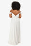 Katie May White Ruched 'Darcy' Gown Size L