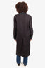 Burberry Black/Green Reversible Wool Plaid Trench Coat Size 52