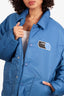 Prada Blue Padded Nylon Logo Patch Jacket Size L