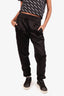 Alexander Wang Black Satin Popper Detail Jogger Size 4