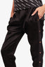 Alexander Wang Black Satin Popper Detail Jogger Size 4