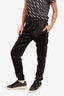Alexander Wang Black Satin Popper Detail Jogger Size 4