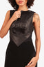 Alexander Wang Black Leather/Mesh Body con Sheath Dress Size 10