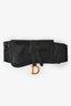 Christian Dior Black Crinkled Patent Leather 'Ceinture Saddle' Belt Size S/M