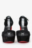 Christian Louboutin Black Suede Leather Platform Heeled Sandals Size 40