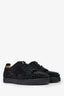 Christian Louboutin Black Suede Leather Studded Sneakers Size 39.5