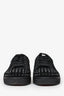 Christian Louboutin Black Suede Leather Studded Sneakers Size 39.5