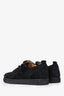 Christian Louboutin Black Suede Leather Studded Sneakers Size 39.5