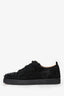 Christian Louboutin Black Suede Leather Studded Sneakers Size 39.5
