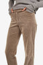 Loro Piana Brown Corduroy Straight Leg Pants Size 42