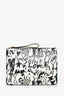 Lanvin Black/White Graffiti Printed Zip Pouch