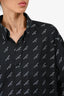 Balenciaga 2017 Black/White Monogram Short Sleeve Shirt Size 43 Men