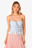 Tularosa Blue Ruffled Strapless 'Shiloh' Top Size M
