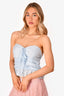 Tularosa Blue Ruffled Strapless 'Shiloh' Top Size M