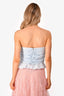 Tularosa Blue Ruffled Strapless 'Shiloh' Top Size M