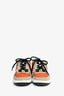 Pre-Loved Chanel™ Taupe Suede/Orange Neoprene CC Sneakers Size 37