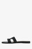Hermès Black Oran Sandals Size 36.5 (As Is)