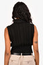 Pre-Loved Chanel™ Black Cotton Knit Vest Size 38