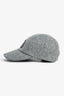 Hermès Grey Wool Logo Baseball Hat Size 56