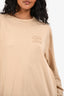 Miu Miu Beige Long Sleeve Oversized T-Shirt Size XS