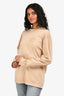 Miu Miu Beige Long Sleeve Oversized T-Shirt Size XS