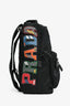 Prada Black Nylon Colour Block Logo Backpack