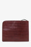 Mulberry Burgundy Croc Embossed Pouch