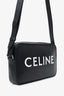 Celine Black Logo Messenger Bag