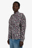 Isabel Marant Pink Multicolour Printed Silk Blend Blouse Size 40