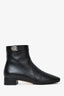 Christian Dior Black Leather Blason Low Boots Size 34