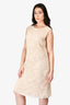 Christian Dior Cream Eyelet Sleeveless Dress Size 8