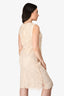 Christian Dior Cream Eyelet Sleeveless Dress Size 8