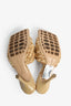 Bottega Veneta Beige Raffia Stretch Heeled Mules Size 39