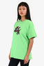 Balenciaga Green Little Cow Print Cotton T-Shirt Size S