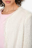 IRO White Tweed Fringe Jacket Size 40
