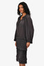 Isabel Marant Grey Silk Rouched Dress Size 2