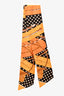 Hermès Yellow/Gold Silk Graphic Printed Maxi Twilly