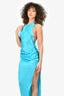 Amanda Uprichard Blue Silk Sleeveless 'Jaida' Dress Size M