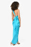 Amanda Uprichard Blue Silk Sleeveless 'Jaida' Dress Size M