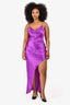 Amanda Uprichard Purple Silk Sleeveless 'Ansonia' Dress Size L