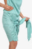 Elliatt Turquoise Silk 'Calla' Mini Dress Size M