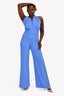 Amanda Uprichard Blue Wrap Around Neck 'Mezcal' Jumpsuit Size L