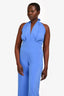 Amanda Uprichard Blue Wrap Around Neck 'Mezcal' Jumpsuit Size L